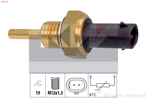 Senzor,temperatura lichid de racire 530 407 KW
